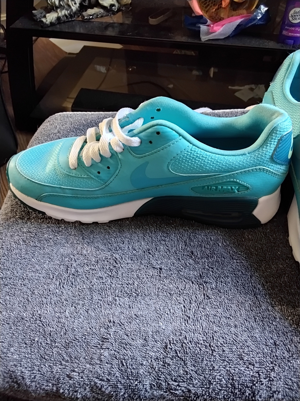 Nike Air Max 90 Ultra Essential Gamma Blue Teal Sneakers Sz 8.5 - Picture 5 of 8